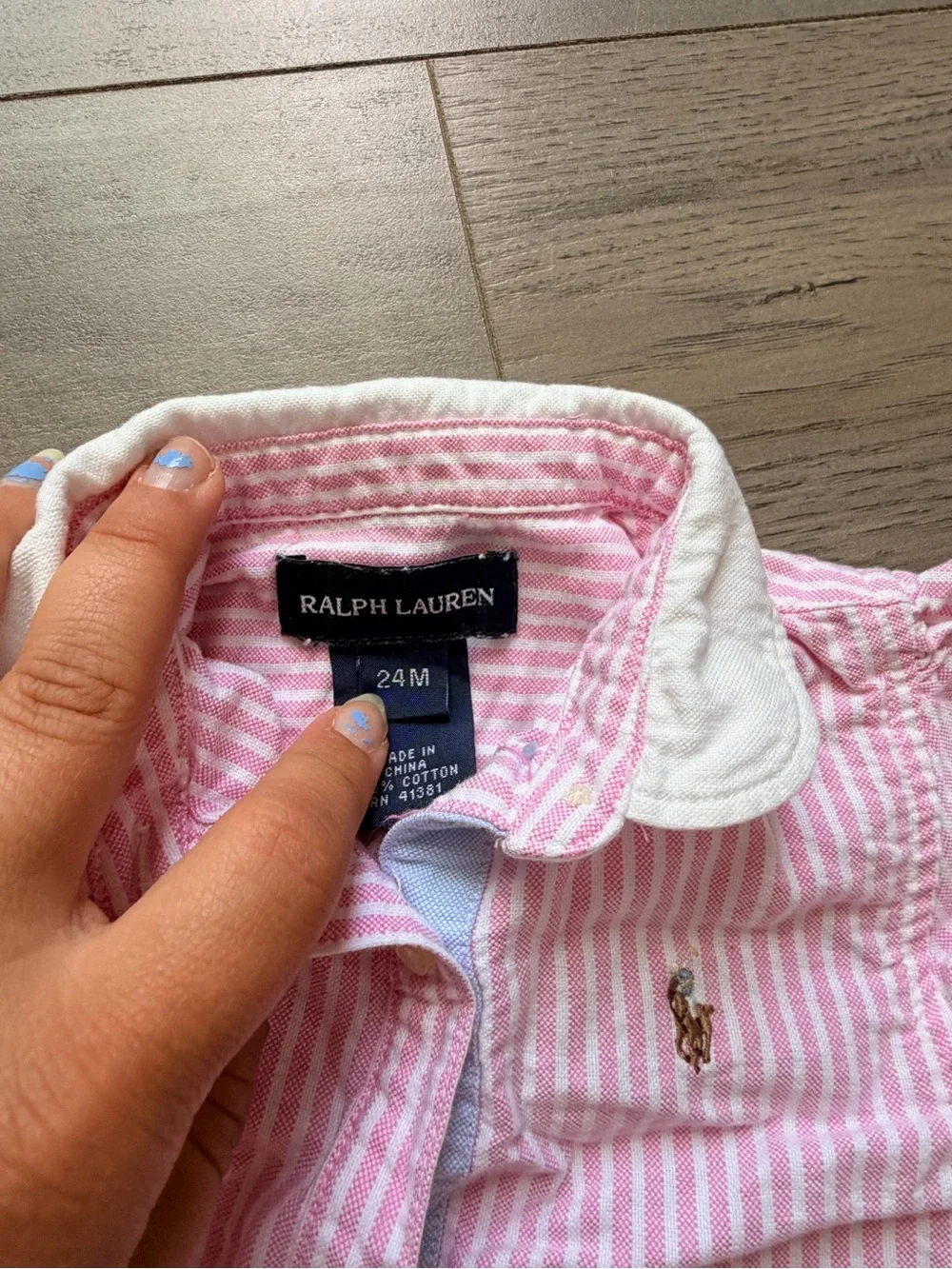 Ralph Lauren Pink and White Striped Polo Shirt Dress